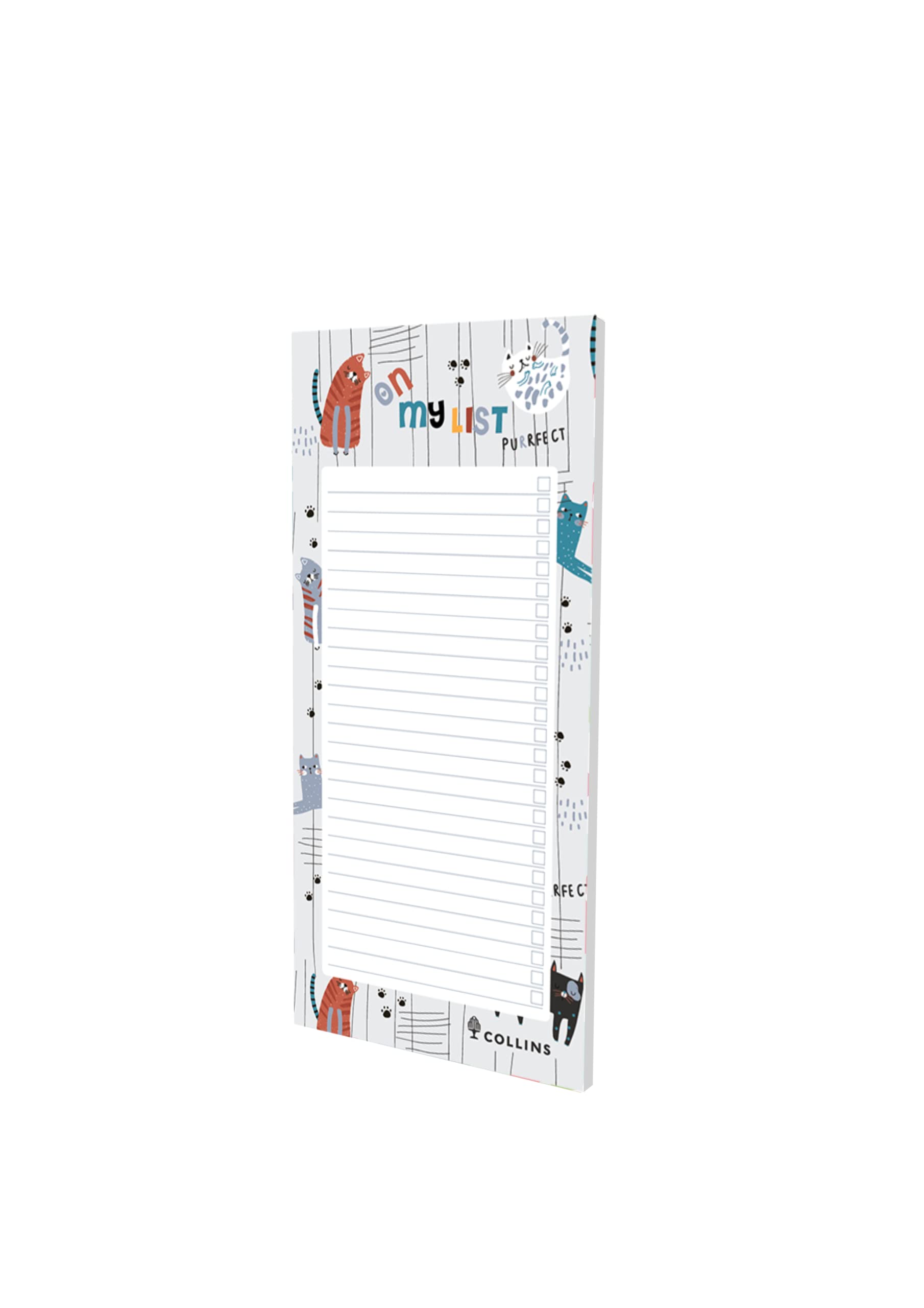 Collins Debden Maru To Do List Notepad - Activity and Task Checklist with Cute Cat Design with Magnetic Strip,Pink,230x102 mm
