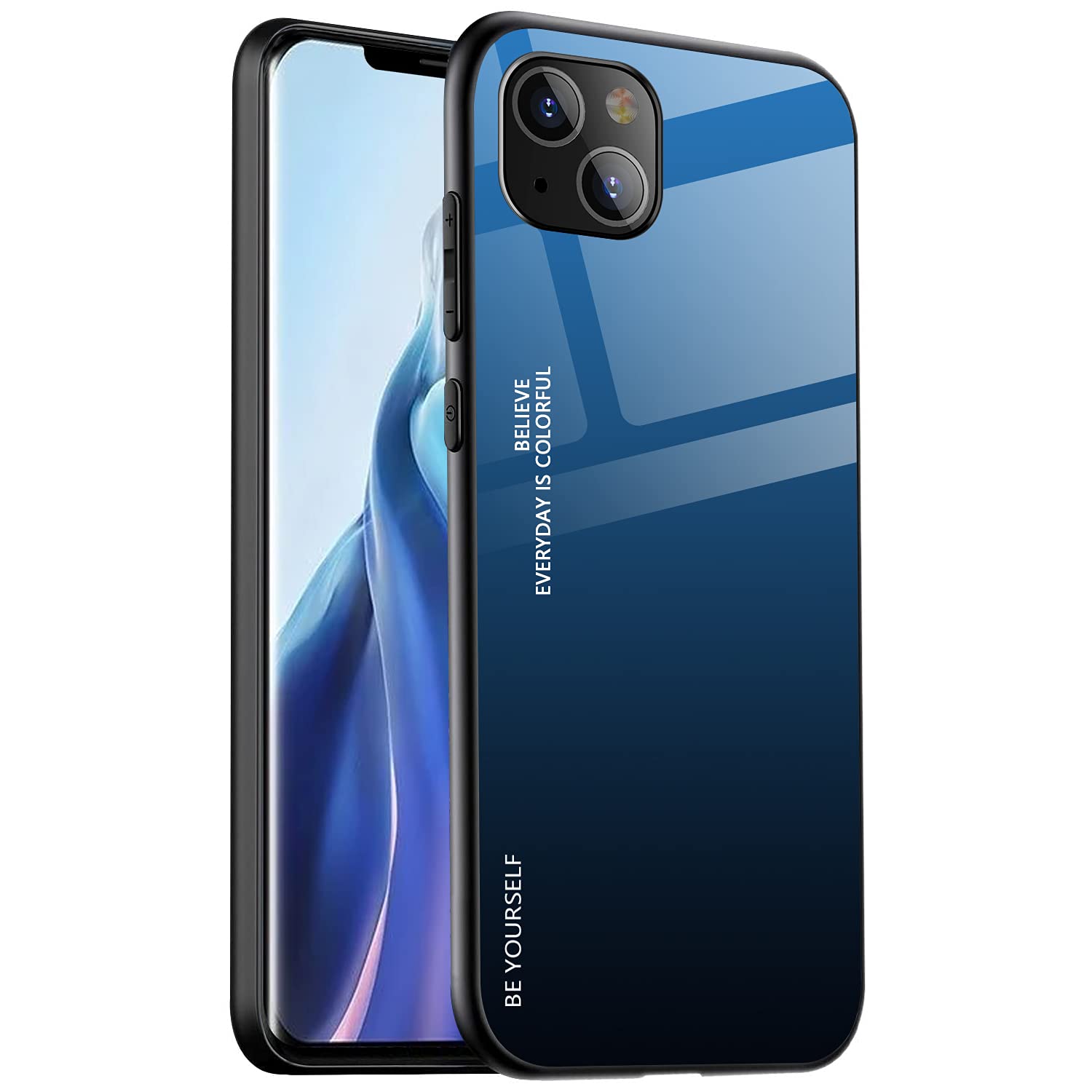 RankOne Custodia per Telefono Adatta per iPhone 14 (6.1 Inches) Custodia con Disegno a Colori in Silicone TPU Trasparente - Astronauta 1