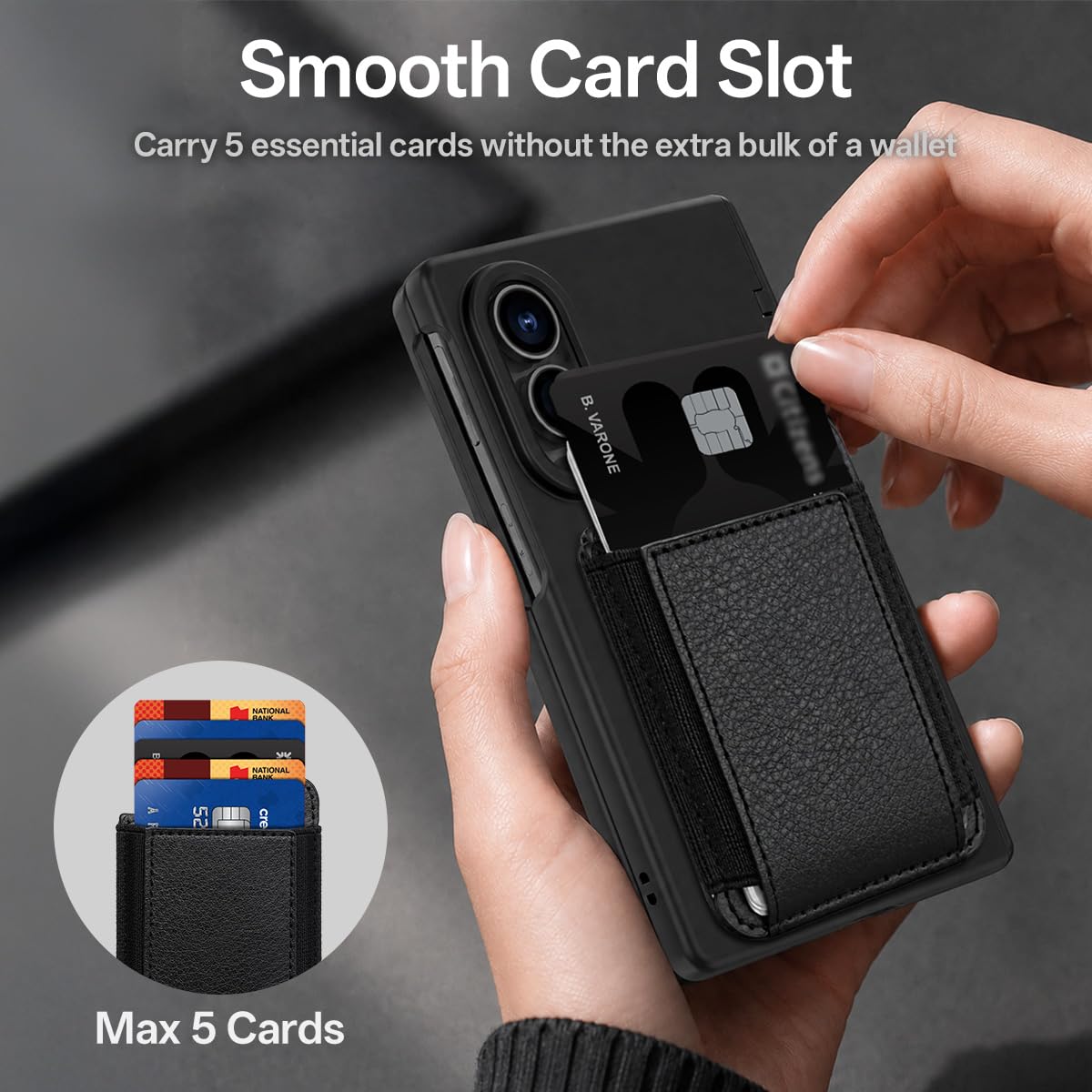 Custodia a portafoglio magnetica progettata per Samsung Galaxy Z Fold 8, porta carte staccabile, tasca in pelle, protezione per lo schermo, protezione per cerniera, custodia protettiva completa