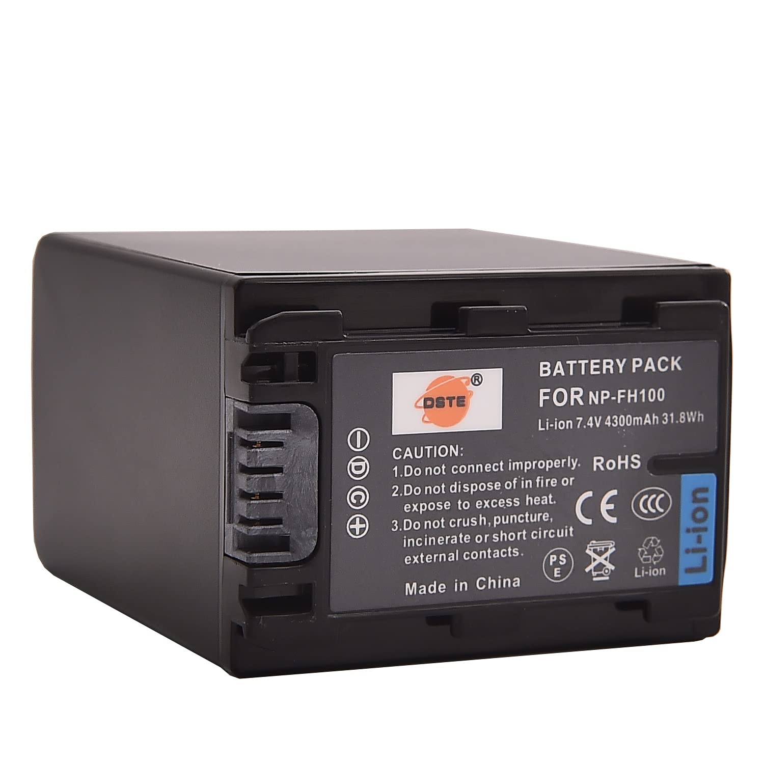 DSTE NP-FH100 Batería Compatible para Sony DCR-DVD405,DCR-DVD405E,DCR-DVD406,DCR-DVD406E,DCR-DVD407E,DCR-DVD408,DCR-DVD450