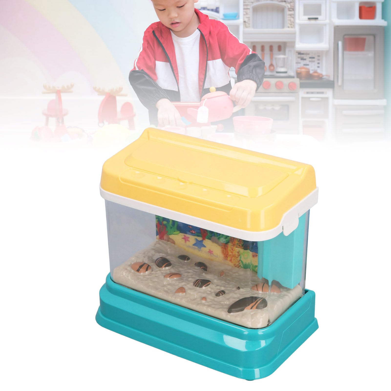 Künstliches Aquarium-Spielzeug Für Babys – Elektrisches Angelspielzeug Mit Musik, Licht Und Beweglichen Fischen (Kunststoff)