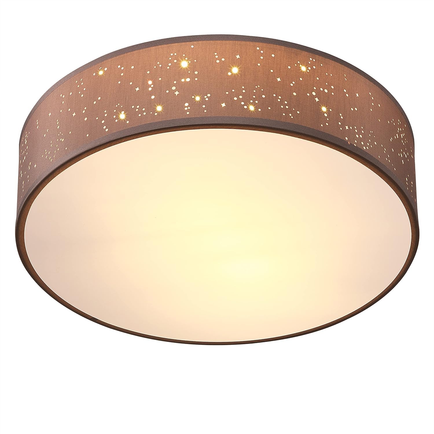 Monzana® Light Ceiling Lamp Fabric 30 Cm Taupe