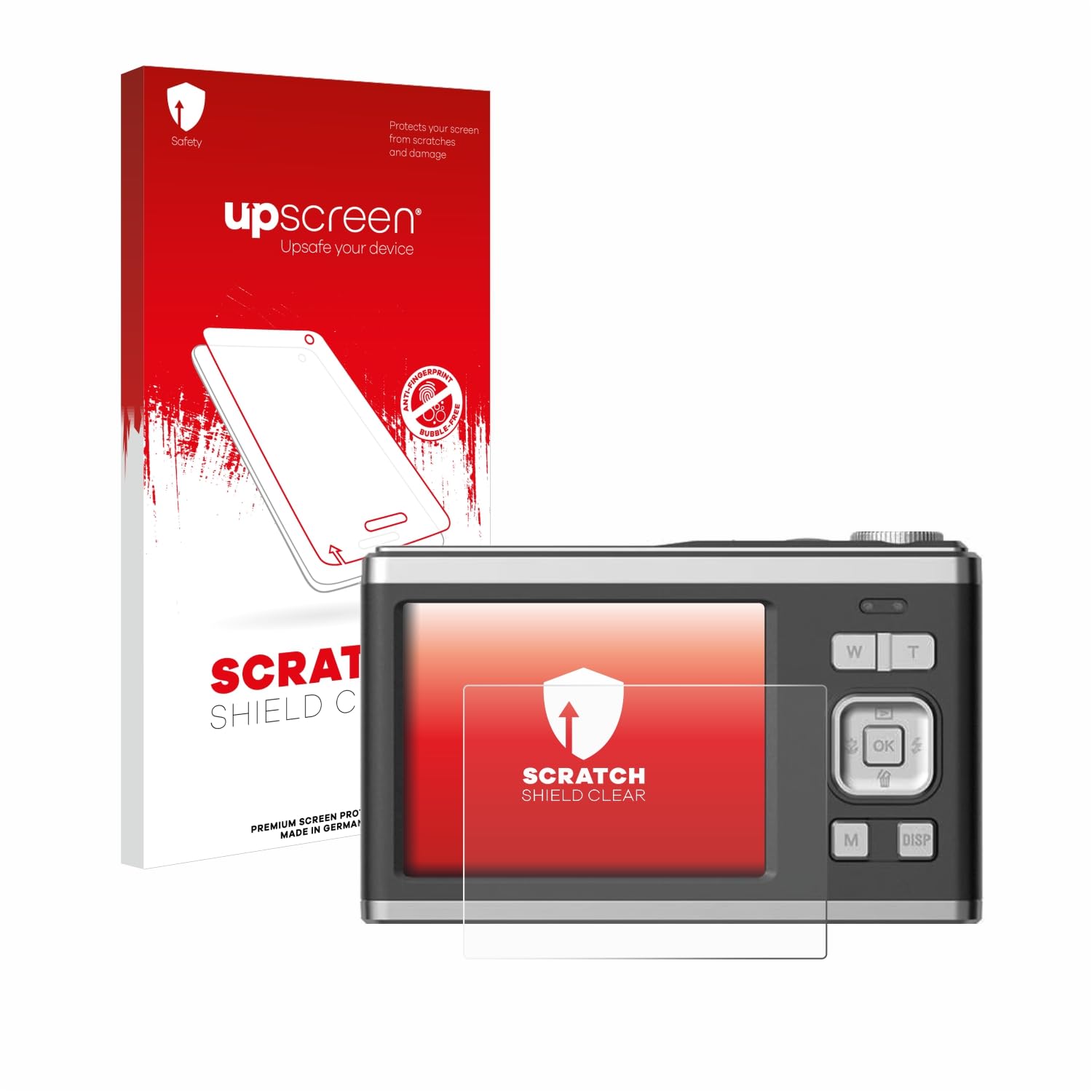 upscreen Scratch Shield Screen Protector for Rollei Compactline 10X - HD-Clear, Anti-Fingerprint