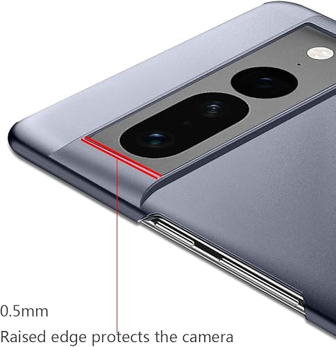 Miniatura 5 de Bastmei Funda para Google Pixel 7 Pro 5G (2022), extremadamente ligera, ultra ligera, súper delgada, protección de cámara, carcasa de PC dura para