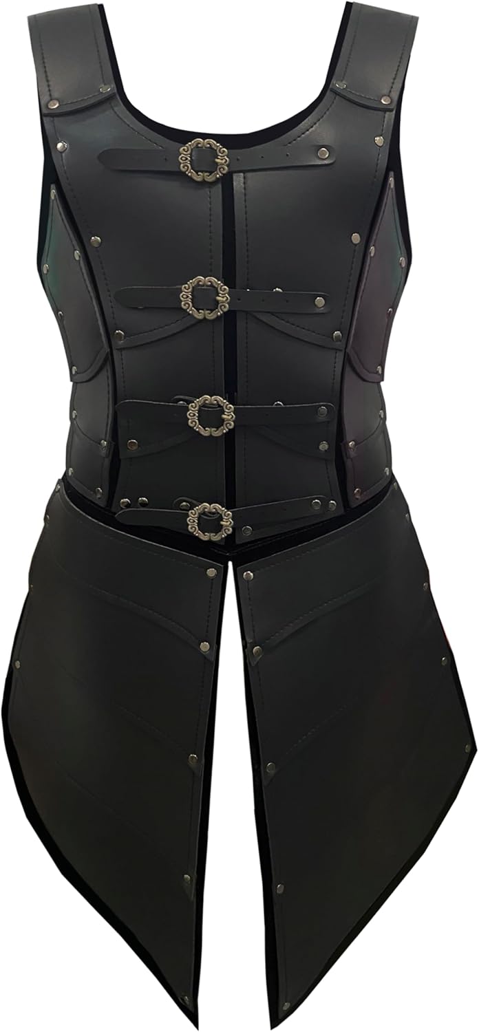 Deluxe Medieval Chest Armor Viking Warrior Adjustable Leather Armour Breastplate Costume for LARP Party Halloween Cosplay - Image 2
