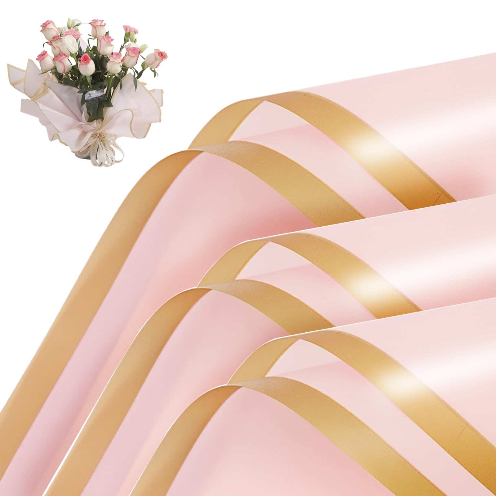 HCengTriz 20 Sheets Flower Wrapping Paper - Waterproof Floral Bouquet Wrapping Paper, DIY Craft Packaging, Florist Supplies Packaging for Wedding