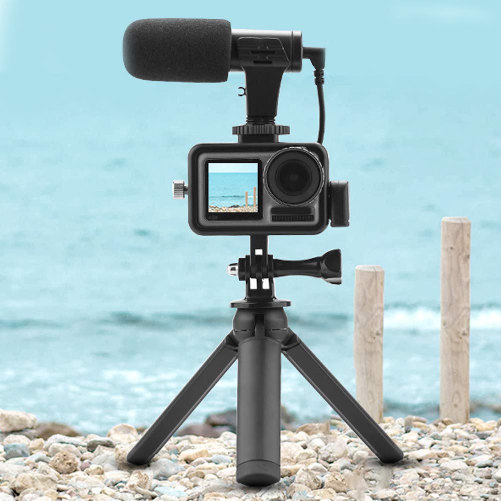 Aparat sportowy Akcesoria do selfie Mikrofon Adapter audio USB-C 3,5 mm Rama ochronna Statyw do