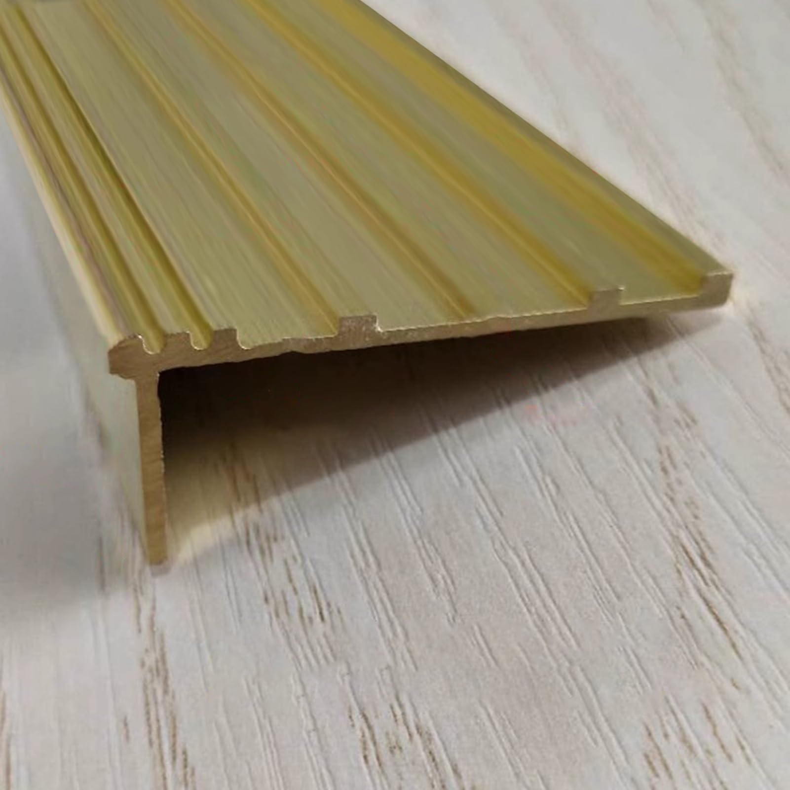 Tira de umbral Antideslizante para escaleras, de latón, Extra Ancha de 3/4/5 cm, Protector Decorativo para baldosas de mármol y Suelos de Madera (50 x 20 mm [2 x 0,8 Pulgadas])