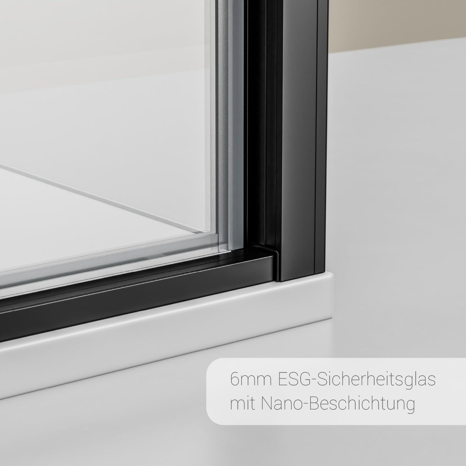 BERNSTEIN Eckdusche NT604 FLEX 80x90 Cm – Duschabtrennung Mit Drehtür, 6 Mm ESG Glas