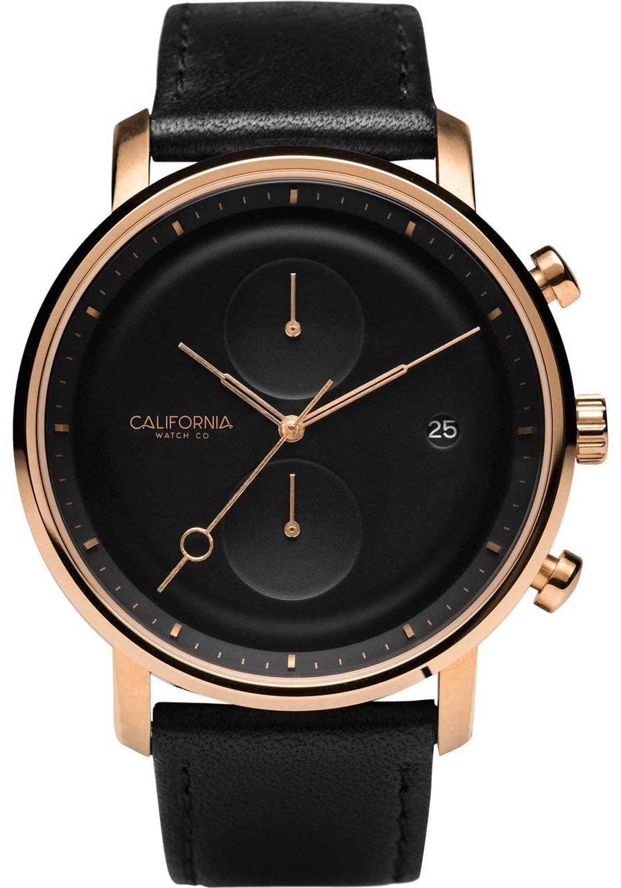 California Watch Co.Golden Gate Chrono Leather Rose Gold Black