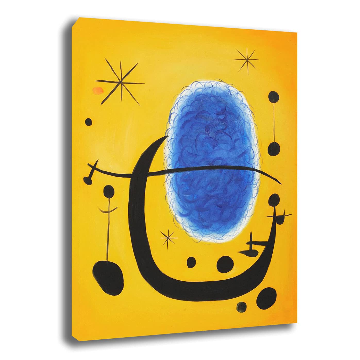 Quadro moderno MIRO Joan Mirò Oro d'azzurro RIPRODUZIONE STAMPA SU TELA Quadri Moderni Moderno Astratto Arte Cucina Soggiorno Camera da letto printerland.it (70x100 cm)