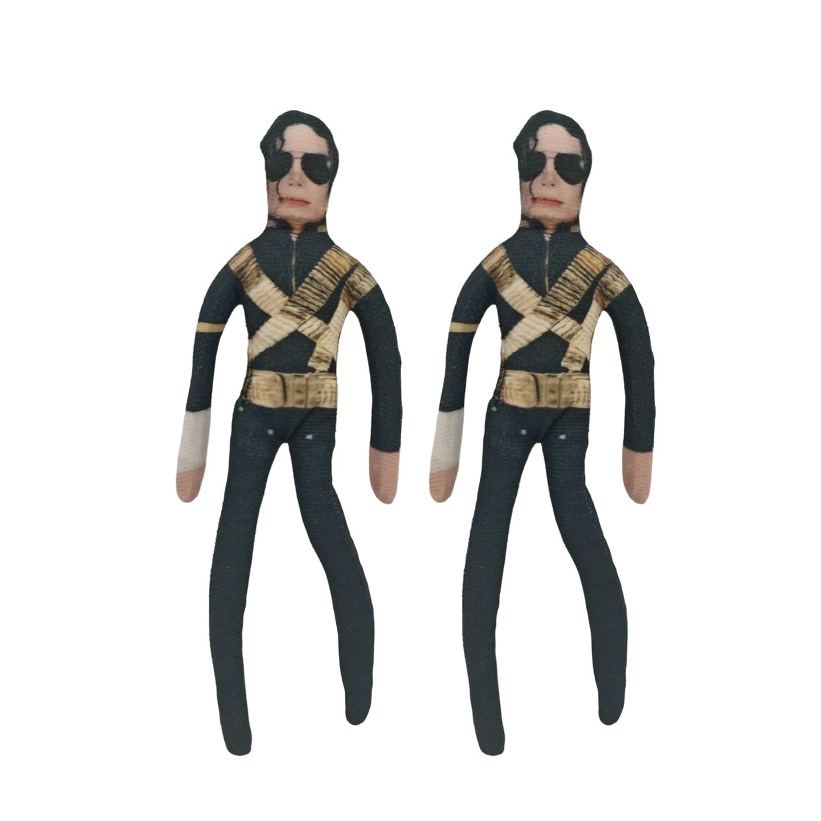 Michaell Doll Mm J Plush,Music King Collectible Figure (2PCS-D, one-szie)