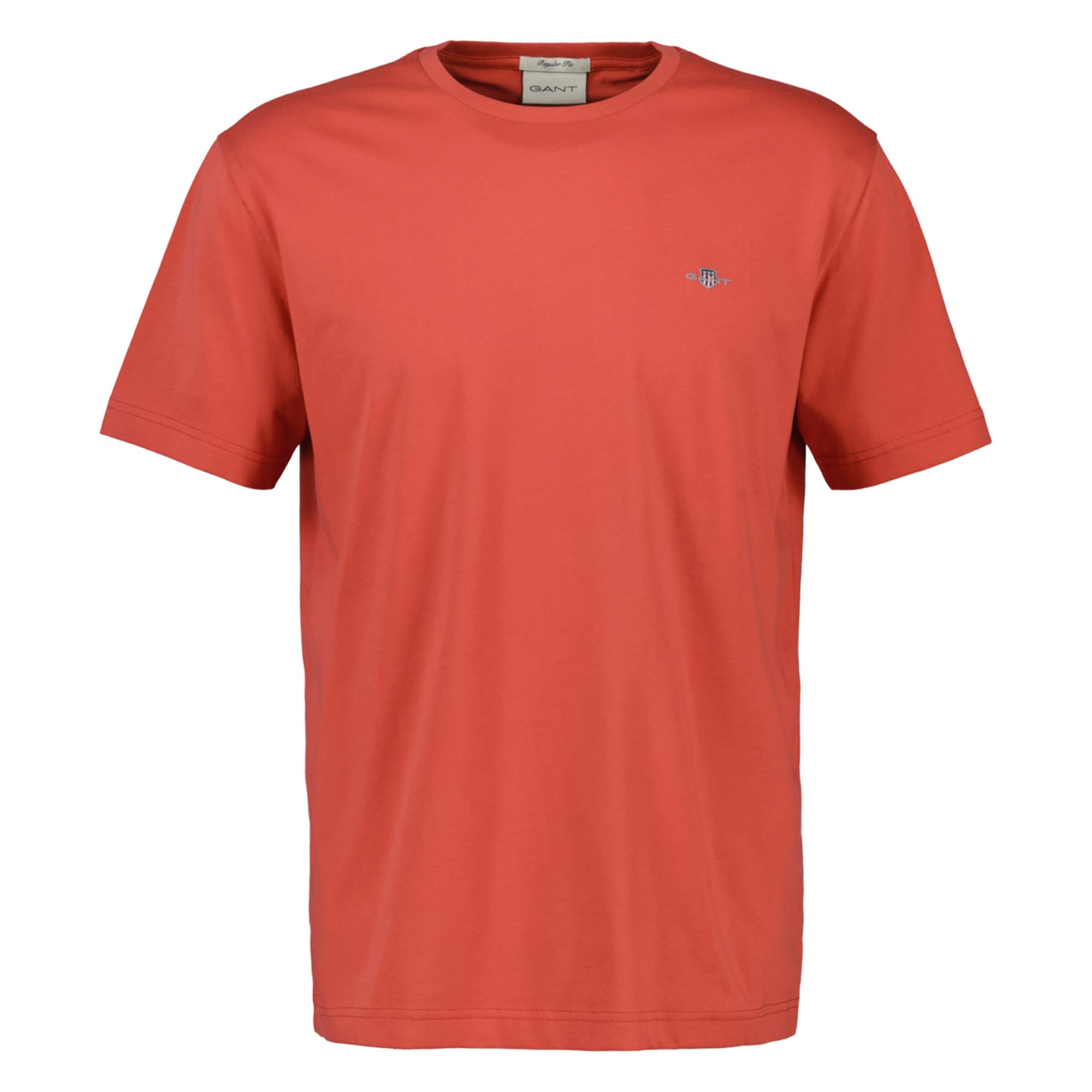 GANT Men's Reg Shield Ss T-Shirt, Ziegelrot, L