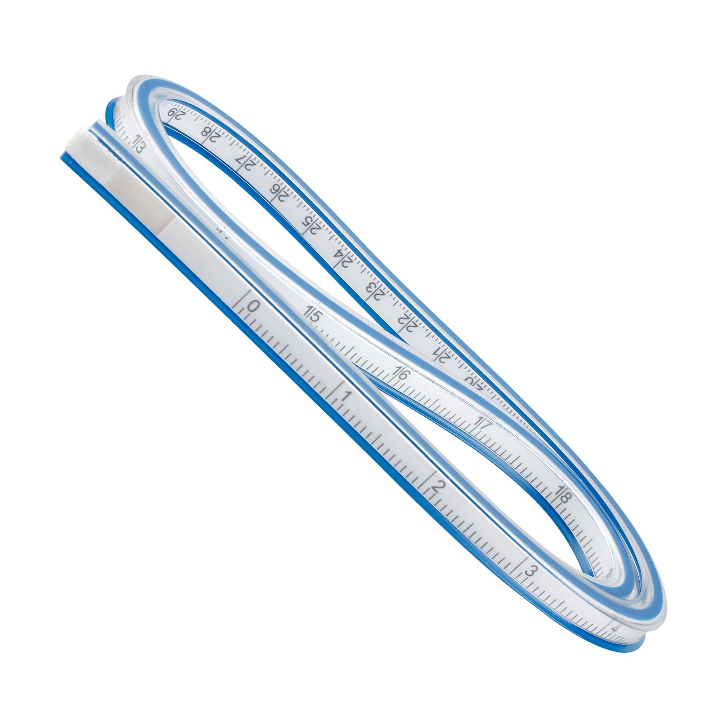 Rumyve 60cm Flexible Curve Ruler, Double-Sided Metric & British Scale, PVC Material, Extruded & Inserted Construction