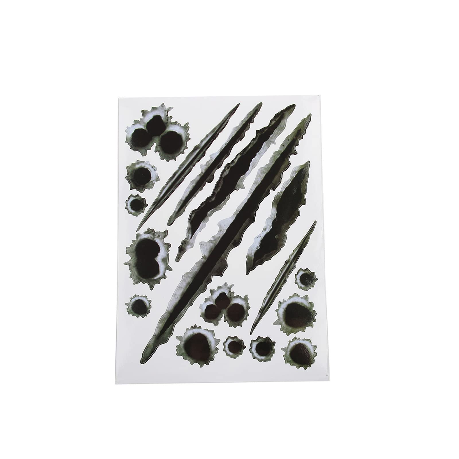 HALAMODO 3D Bullet Hole Car Stickers Simulation Stereoscopic Fake Guns Bullet Hole Stickers Automotive Tattoo Hood Front Cover Decorations Accessories Bullet Waterproof Car Decals 2pac