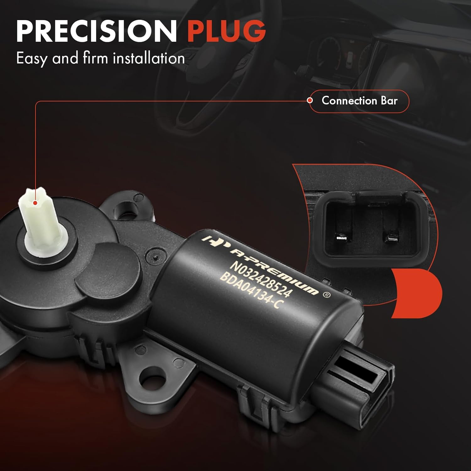 A-Premium Blend Door Actuator compatible for Chevrolet Malibu 2004-2008, Impala 2004-2013, Impala Limited, Corvette & Buick LaCrosse, Allure & Cadillac XLR & Pontiac, Main, Mode/Temperature/Air Inlet