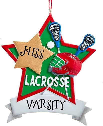 Miniatura 2 de Adorno de Navidad personalizado de Lacrosse, bola de palo de lacrosse, jugador de equipo deportivo, decoración de árbol de vacaciones, regalo con