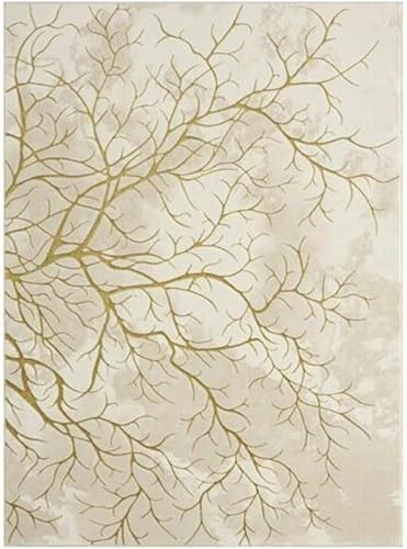 Alfombra decorativa para sala de estar, dormitorio, pasillo de baño u oficina, lavable a máquina, diseño floral que añadirá un toque elegante a tus