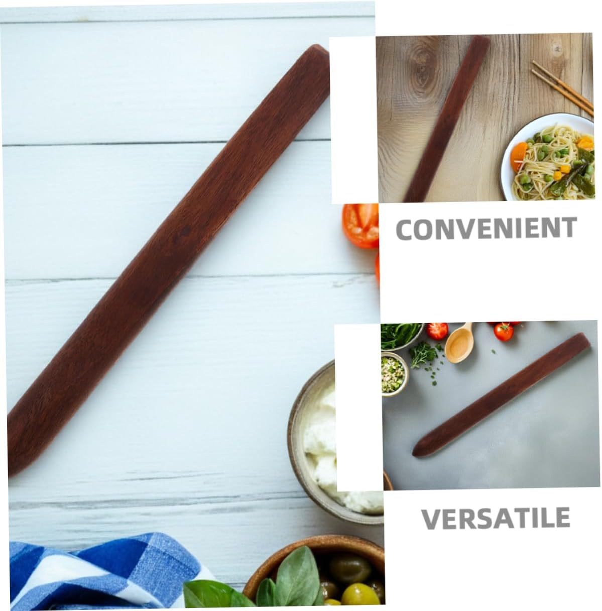 2pcs Wooden Dough Spatula Ergonomic Bread Mixer Tool for Sourdough Baking Comfortable Grip and Easy to Clean Kitchen Utensils