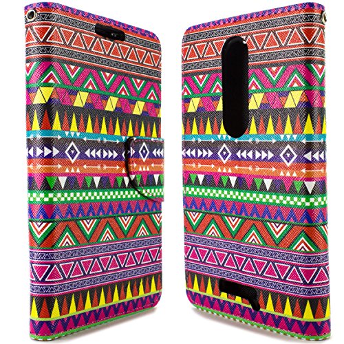 Motorola Droid Turbo 2 Case, Moto X Force Case, Bounce Case, CoverON Carryall Series Flip Card Slot Pouch Cover Strap Stand Wallet Case for Motorola Droid Turbo 2 Moto X Force Bounce Tribal Aztec