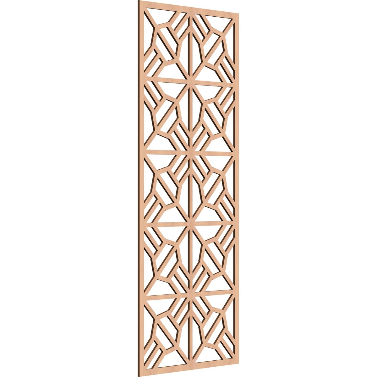 Auburn Decorative Pierced Fretwork Wood Wall Panels, 21 3/8"W x 54 3/8"H x 1/4"T, Alder