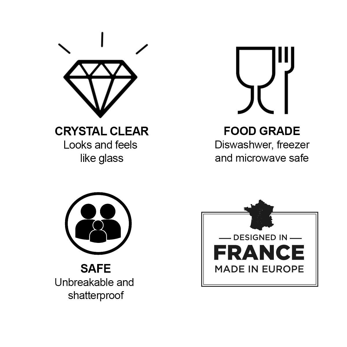 RB Incassable Verres À Bière Pilsner Nucléées Premium Plastique 30cl, Lot De 12