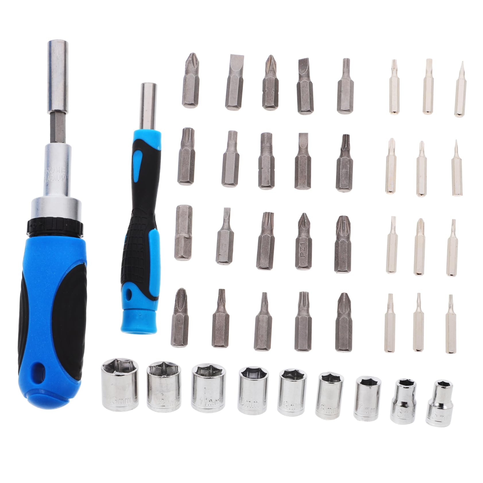 VILLCASE Set Cacciavite a Cricchetto con 44 Pezzi, Punte e Bussole in Acciaio al Cromo Vanadio, per Riparazioni Domestiche ed Elettroniche