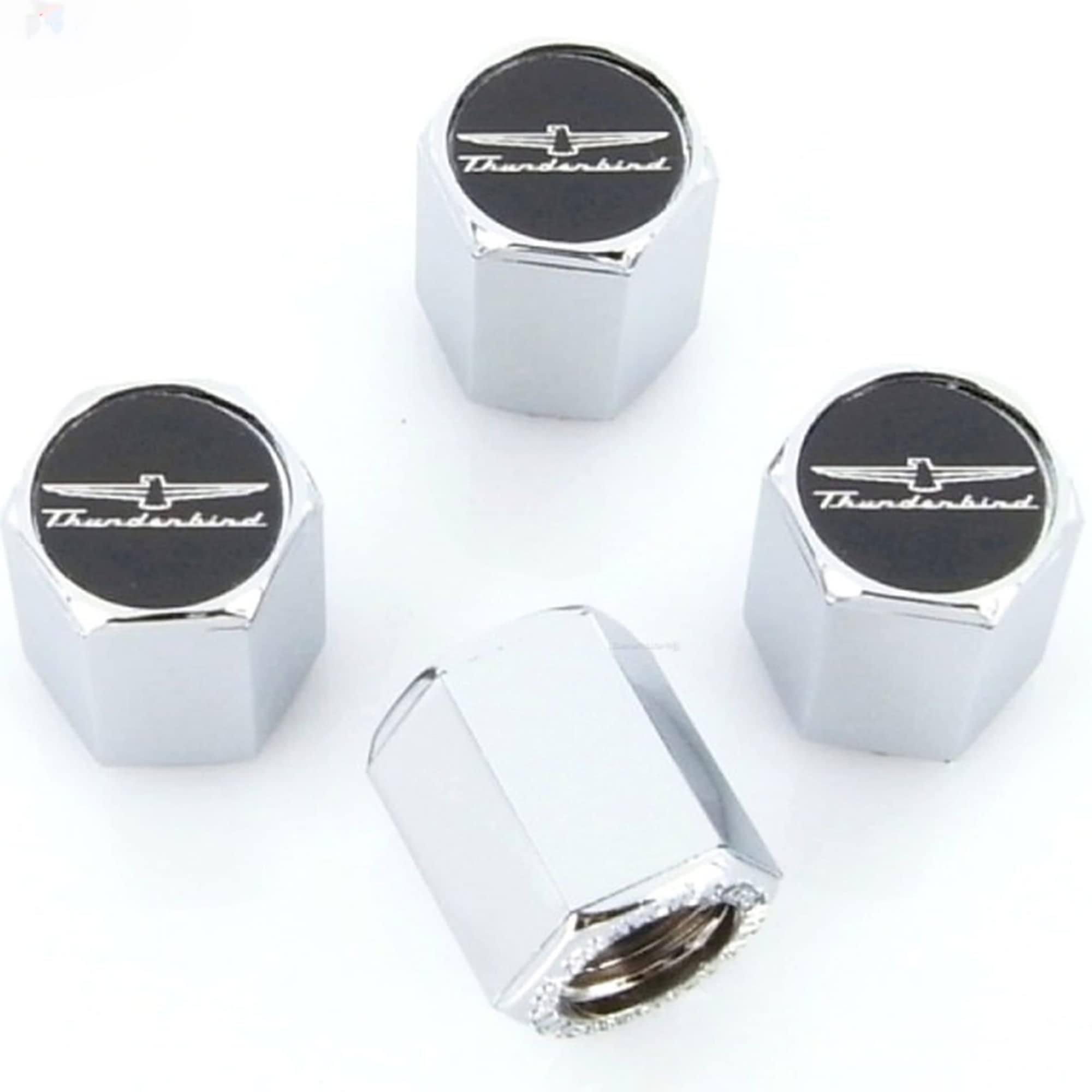 Tire Stem Valve Caps for Thunderbird (Chrome)