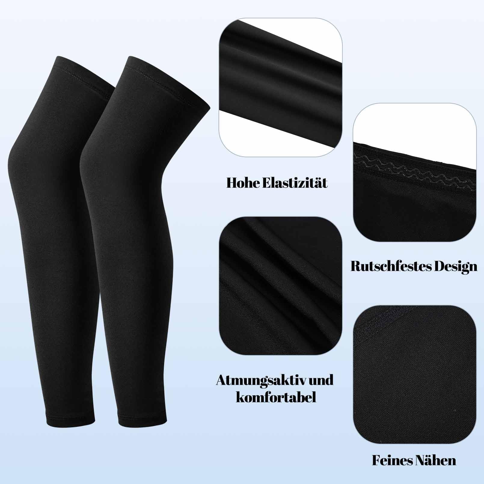 4 pares de mangas de compresión para las piernas infantiles, mangas largas de compresión para las piernas, protección solar UV, para niños y niñas, baloncesto, fútbol