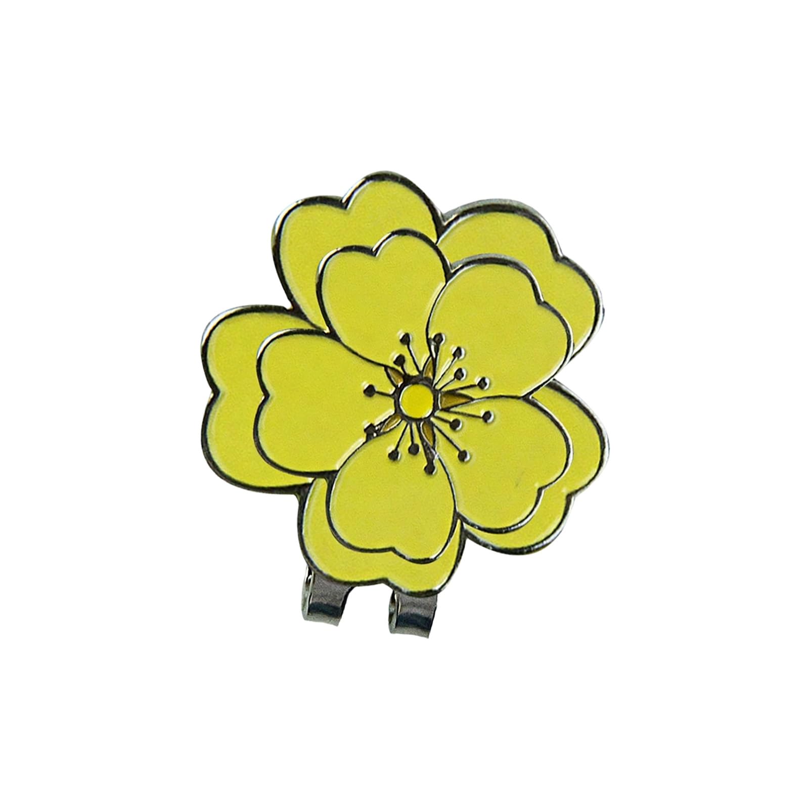 XuQiZZpp Magnetic Hat Clip Golf Ball Marker Floral Shaped Zincs Alloy Portable Accessory for Ball Spotting and Fashionable Jewelr