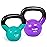 Yes4All Kettlebell, Vinyl Coated Cast Iron Kettlebell Sets 10 & 15lbs for Weights Exercises, Full Body Workout, Push Up, Grip Strength & Strength Training - Multicolor