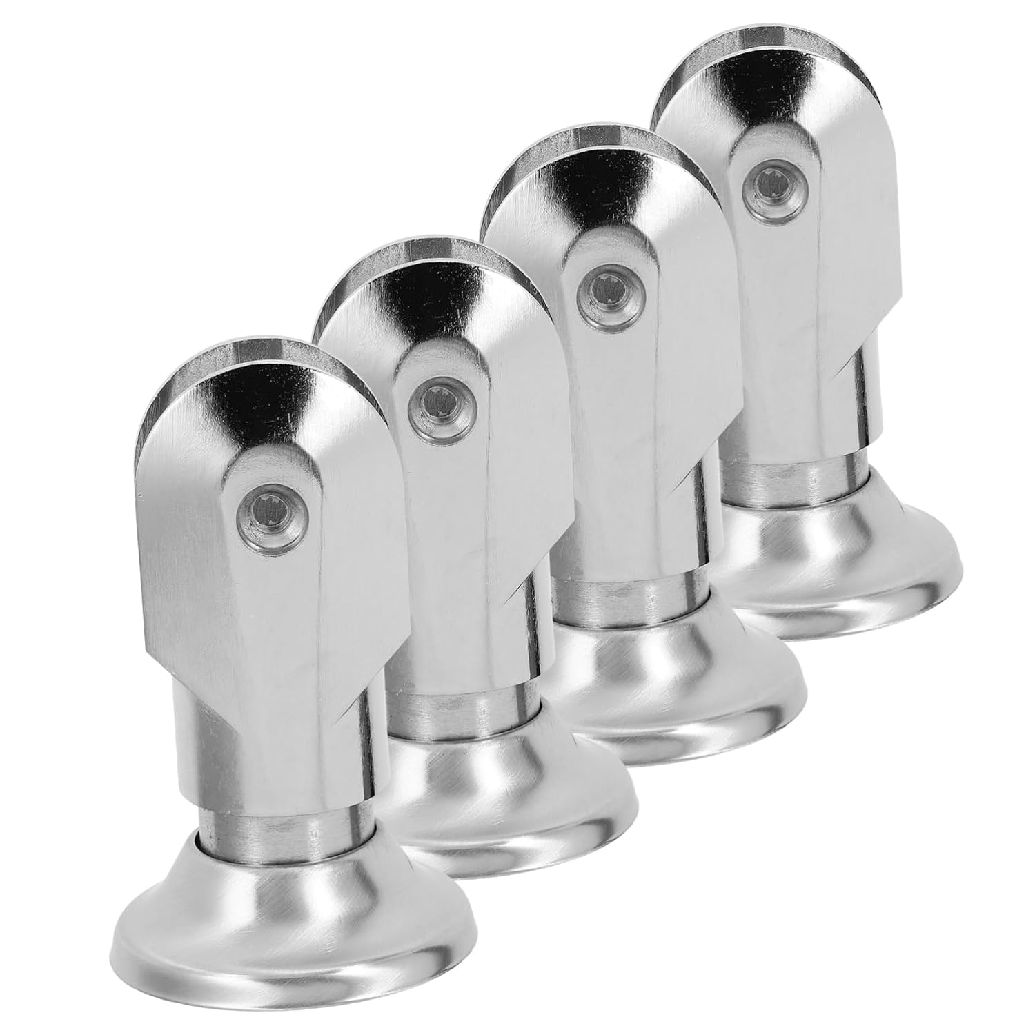 WOONEKY 4pcs Stainless Steel Partition Foot Hardware Restroom Partition Support for Bathroom
