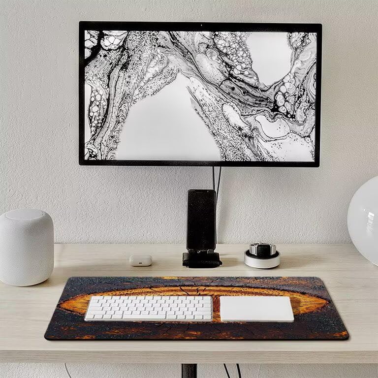 Tappetino Mouse Gaming XXL 1600 x 800 mm Tappetino Antiscivolo Sottomano Da Scrivania Per Mouse e Tastiera, Con Base In Gomma Antiscivolo, Lavabile, Mouse Pad Ruote degli alberi, Regalo per Uomo L-891