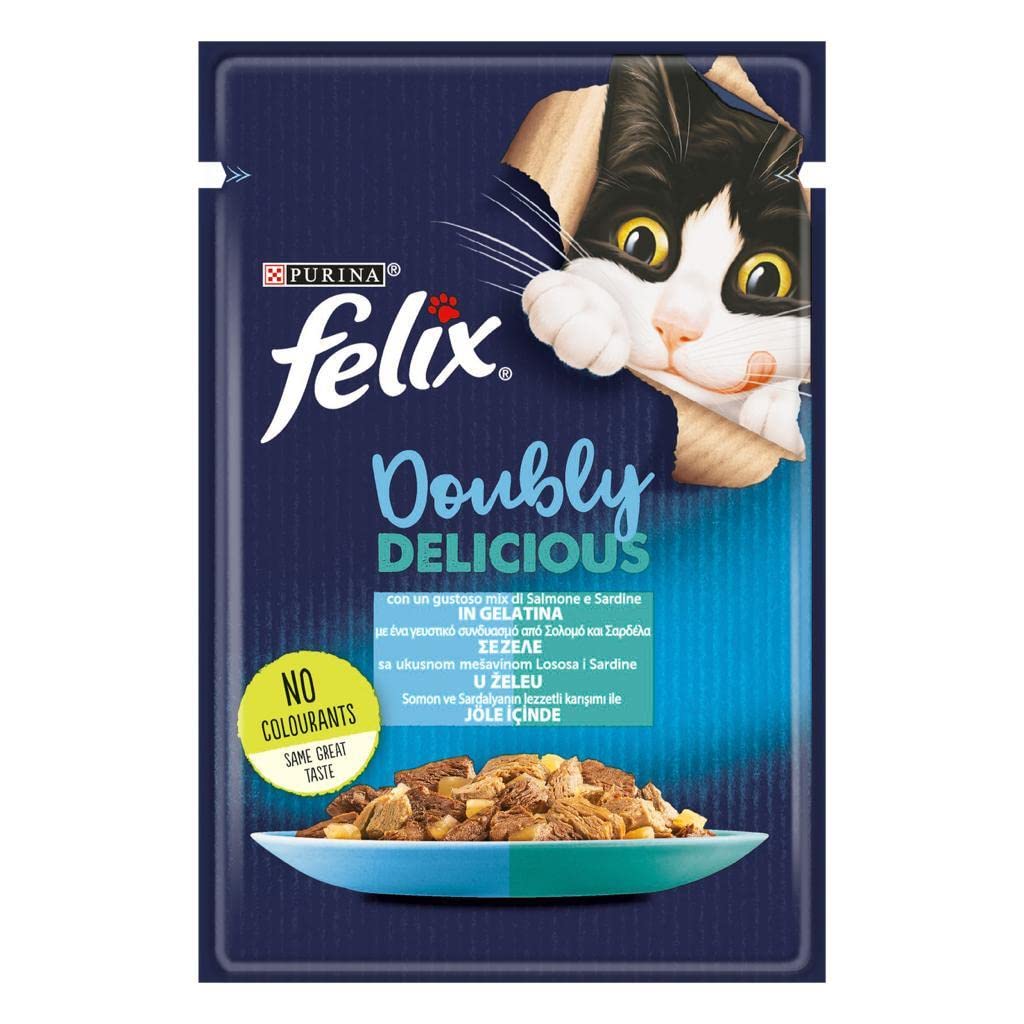 Felix Çifte Lezzet Somon & Alabalık Kedi Yaş Mama (26 x 85 gr)
