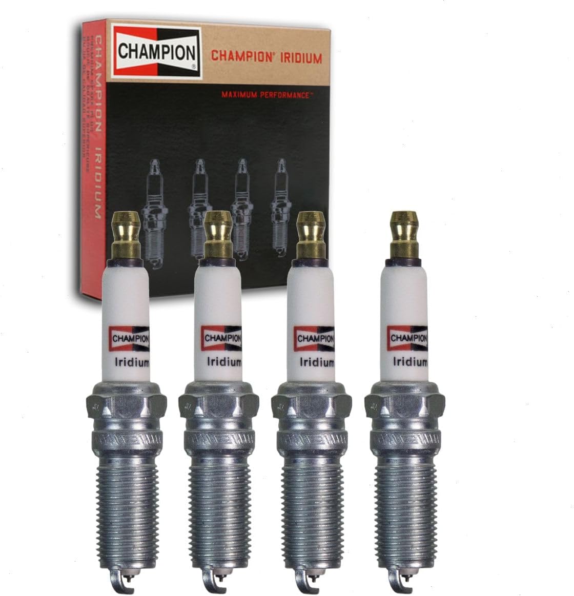 4 pc Champion Iridium Spark Plugs compatible with Ford Escape 2.0L 2.5L L4 2001-2020
