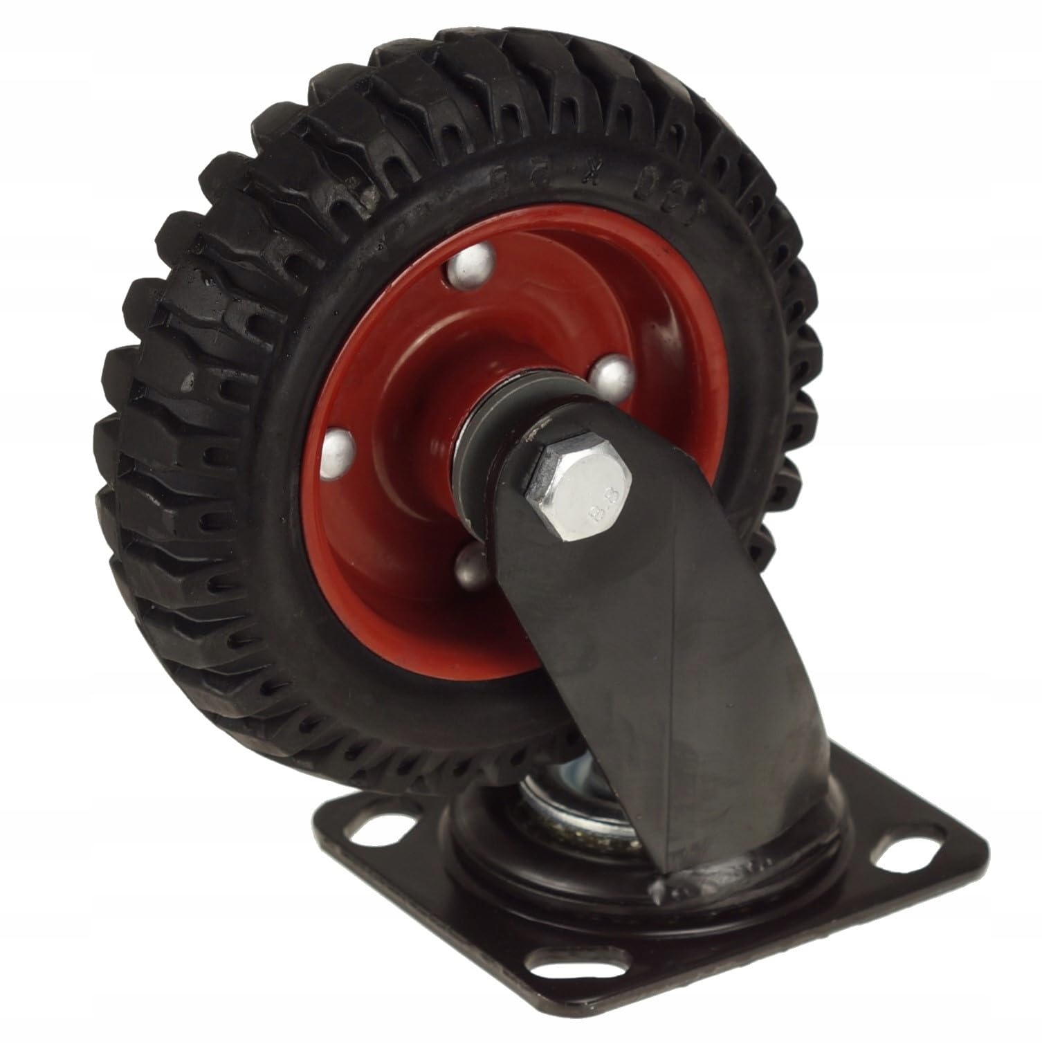 2x Ruota Girevole 160 x 45 mm, Portata 235kg, Ruota in Gomma Piena con Cuscinetto a Sfera per Carrello da Trasporto e Piattaforma - Ruota Industriale per Carichi Pesanti