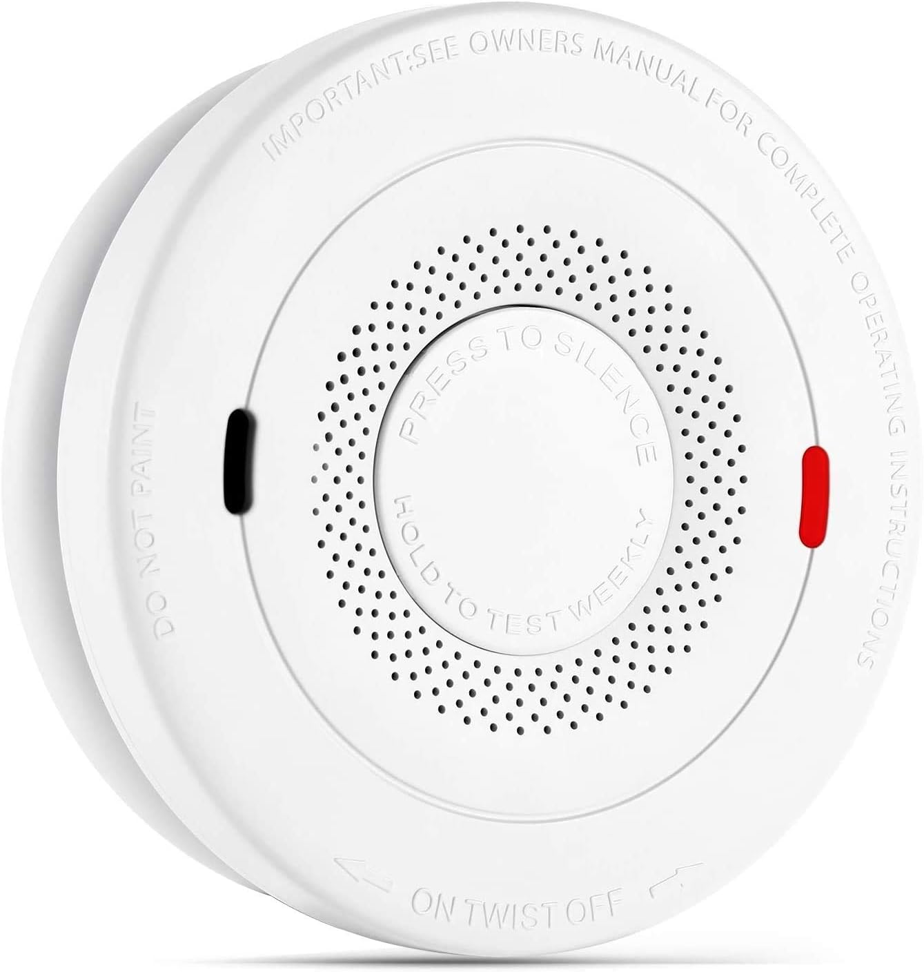 Smoke Alarms Detector,Dual Smoke Sensor Alarm with Voice Warning, 10