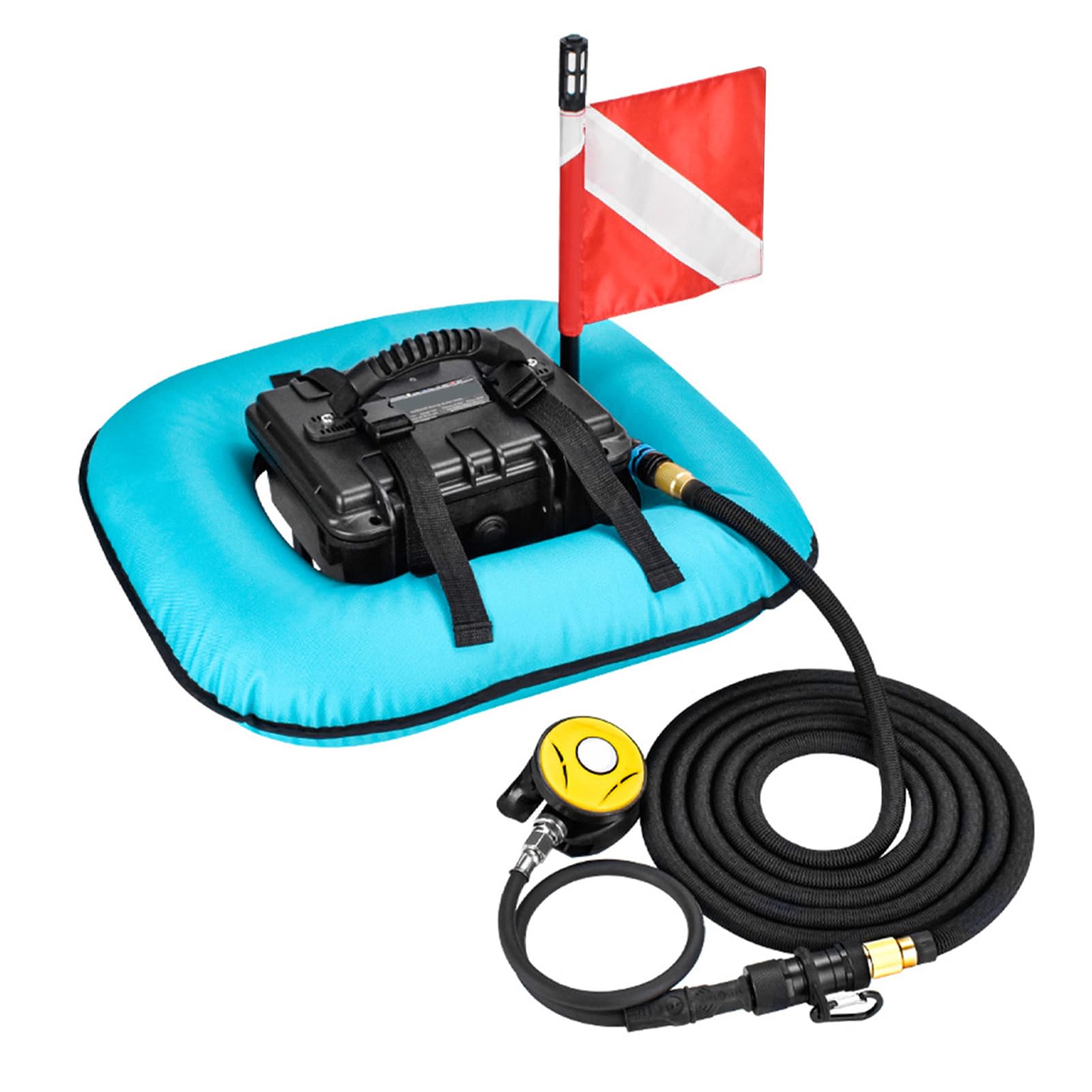 Kavolet Tragbarer elektrischer Tauchventilator, wiederaufladbarer Tauchsystem, wasserdichter Luftkompressor, Tauchtank mit Reiserucksack zum Tauchen für Tauchen, Angeln