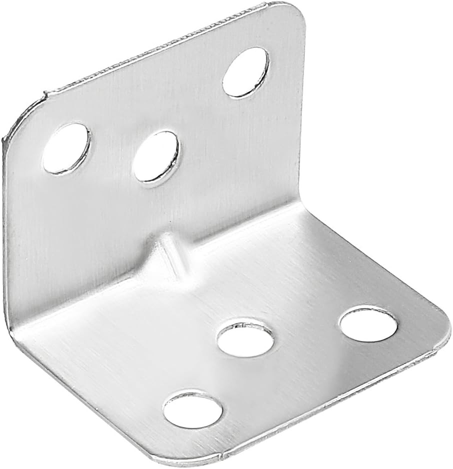 uxcell Stainless Steel Shelves Corner Brace 28mmx28mmx36mm