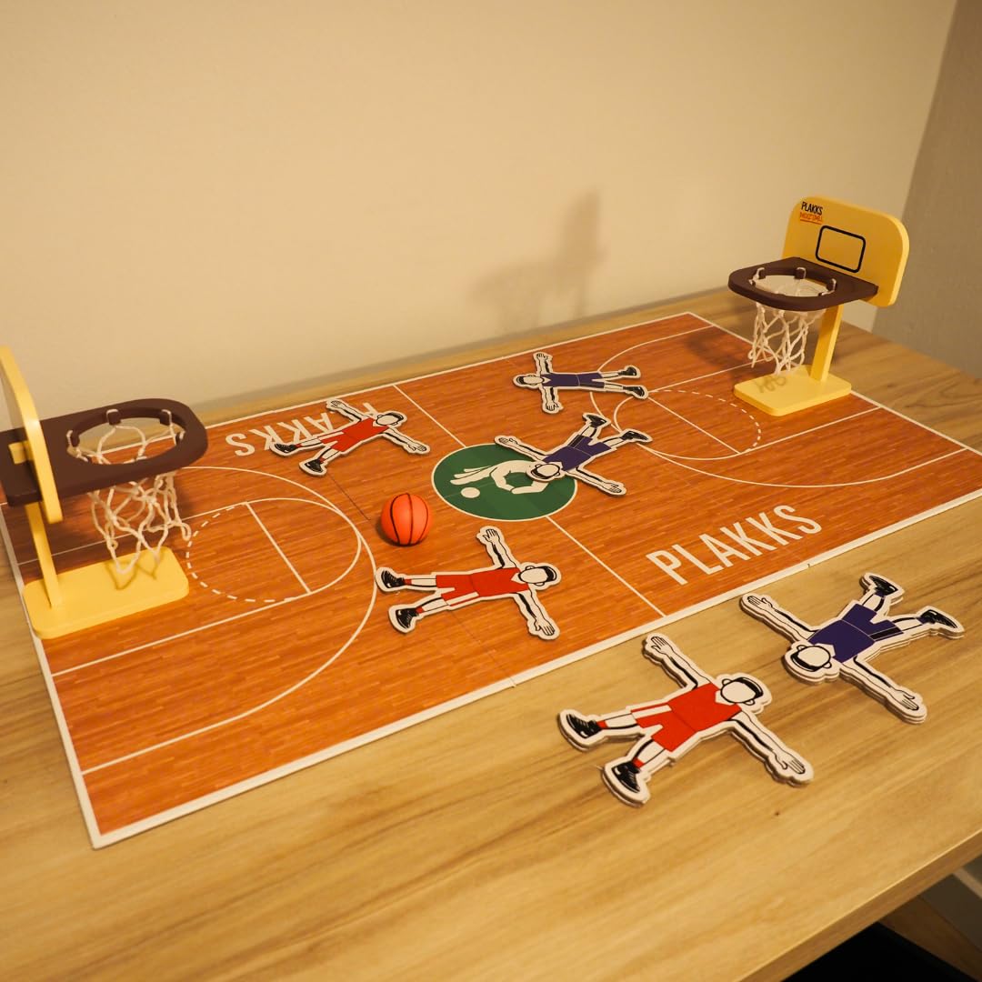 PLAKKS Basketball Juego de Mesa de Baloncesto para Niños y Adultos 2 Jugadores