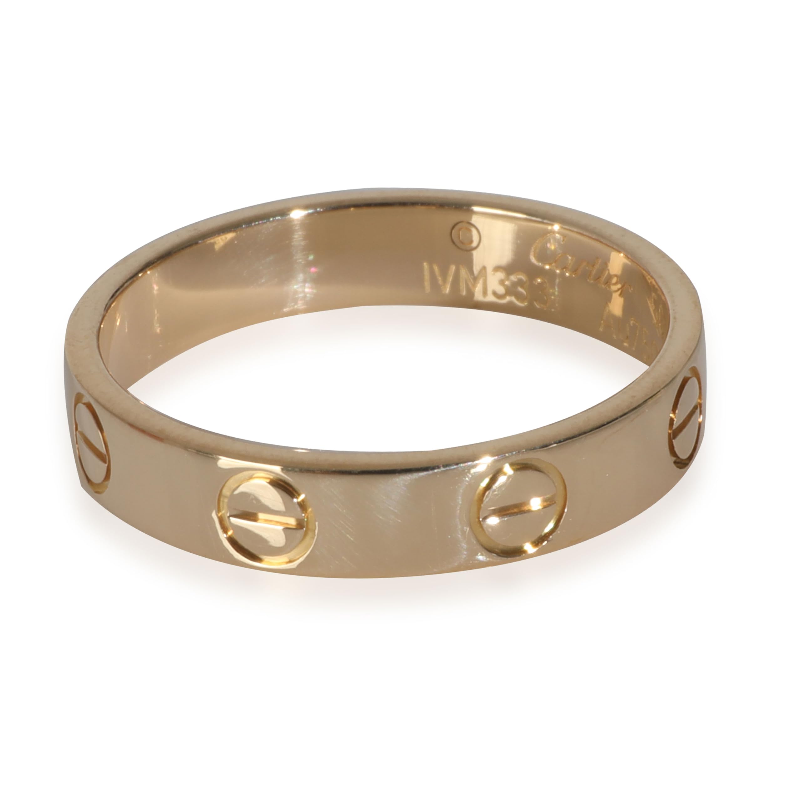 Cartier, Pre-Loved Small Model Love Ring, Yellow Gold, 5.25 US