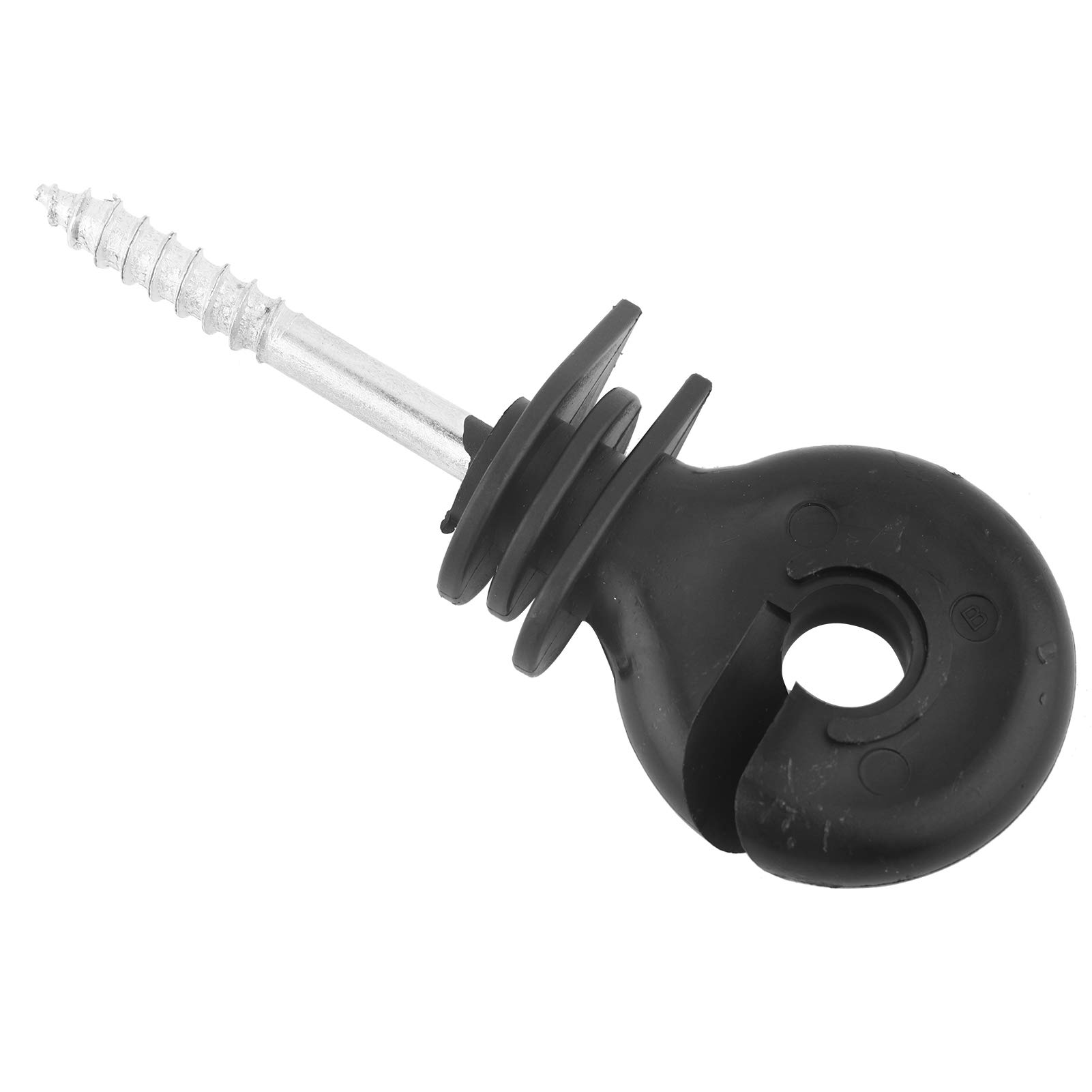 50 pz/set isolatori per filo di recinzione, isolatore per recinzione elettrica con nero, isolatore ad anello avvitabile con metallo, viti per isolante per recinzione, tester