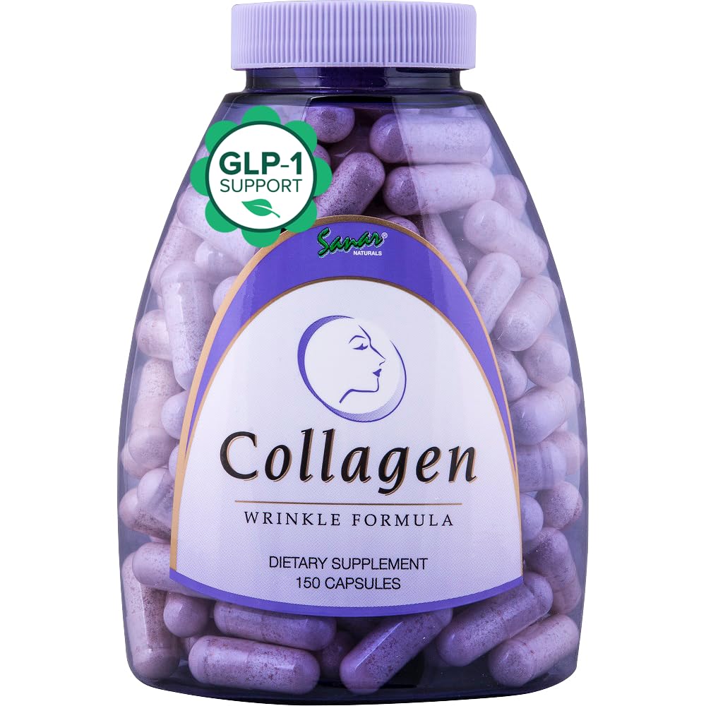 Sanar Naturals Collagen Pills with Vitamin C, E - Supports Hair, Nail, Skin, Joint & Bone Health - Hydrolyzed Collagen for Women & Men Supplement - Grass Fed, Non-GMO, 150 Capsules