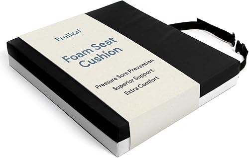 Cojín de espuma para asiento y silla de ruedas de 18 x 16 x 4 pulgadas, cojín de asiento cómodo y de alivio de presión para silla de oficina,
