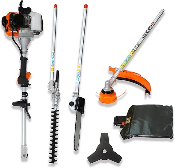 Review 4 in 1 Multi-Functional Trimming Tool, Cordless Gas Petrol Hedge Trimmer Brush Cutter, 52CC 2-Cycle Full crank shaft Garden Tool System with Gas Pole Saw, Hedge Trimmer, Grass Trimmer and Brush Cutter Review 4 in 1 Multi-Functional Trimming Tool, Cordless Gas Petrol Hedge Trimmer Brush Cutter, 52CC 2-Cycle Full crank shaft Garden Tool System with Gas Pole Saw, Hedge Trimmer, Grass Trimmer and Brush Cutter