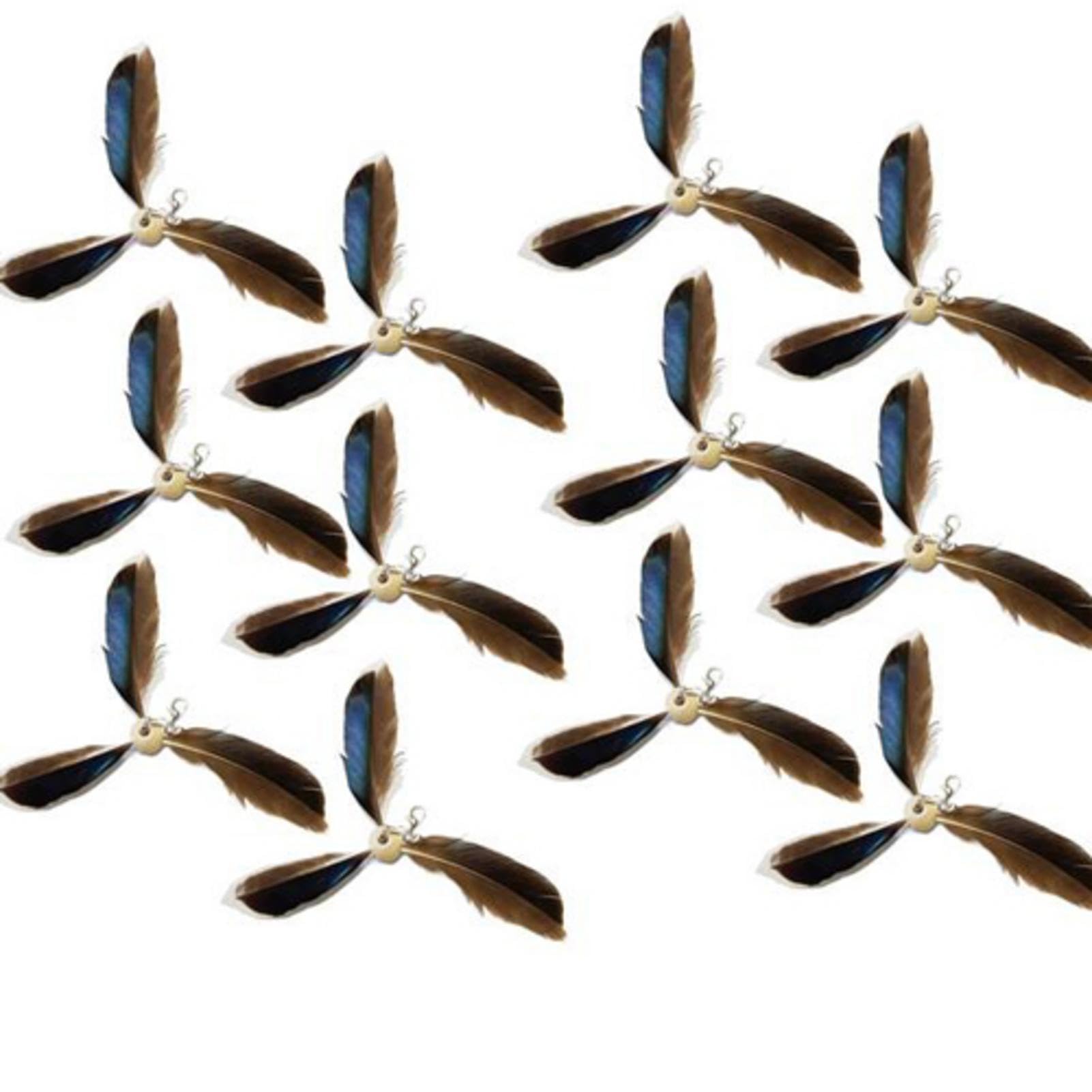 12 Cat Feather Toy, Cat Feather Wand, Cat Teaser Replacement Parts, Can Rotate To Attract Cats, Feather Spinnings Attachment, To Entertain Relieve Boredom