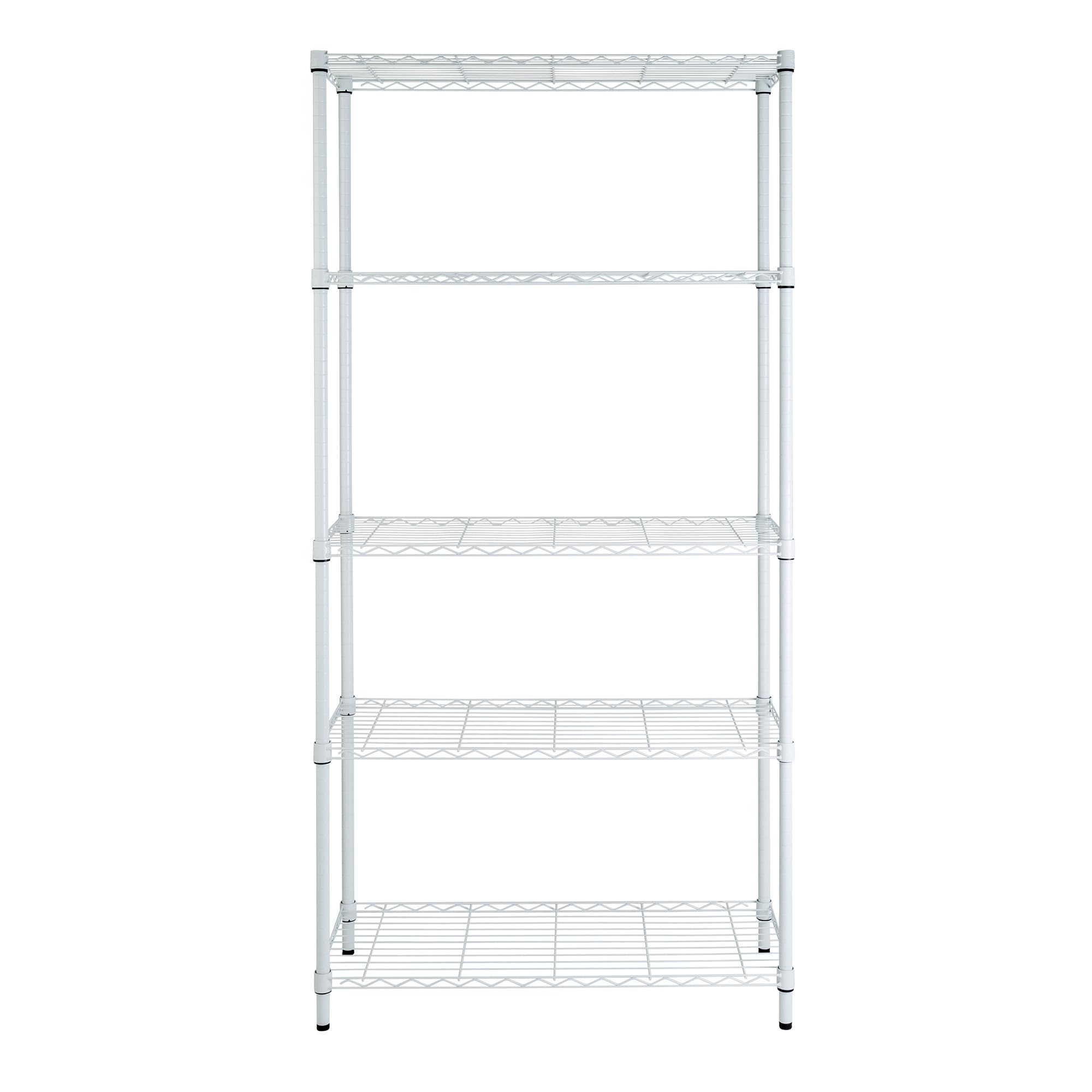 Honey-can-do SHF-01573 5-Tier Adjustable Shelving System, 14-Inch by 36-Inch by 72-Inch, White
