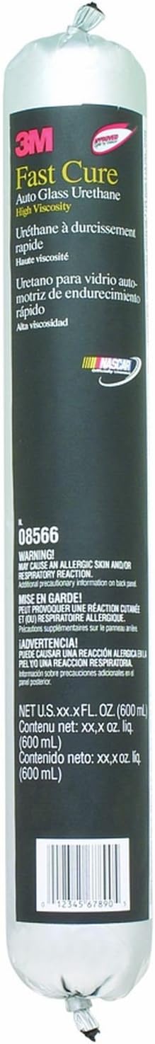 3M Fast Cure Auto Glass Urethane, 08690, 10.5 fl oz Cartridge , White