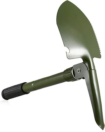 Miniatura 9 de XKH - Jardinería al aire libre Verde Senderismo Pala plegable militar multifuncional Pala de supervivencia Verde de emergencia