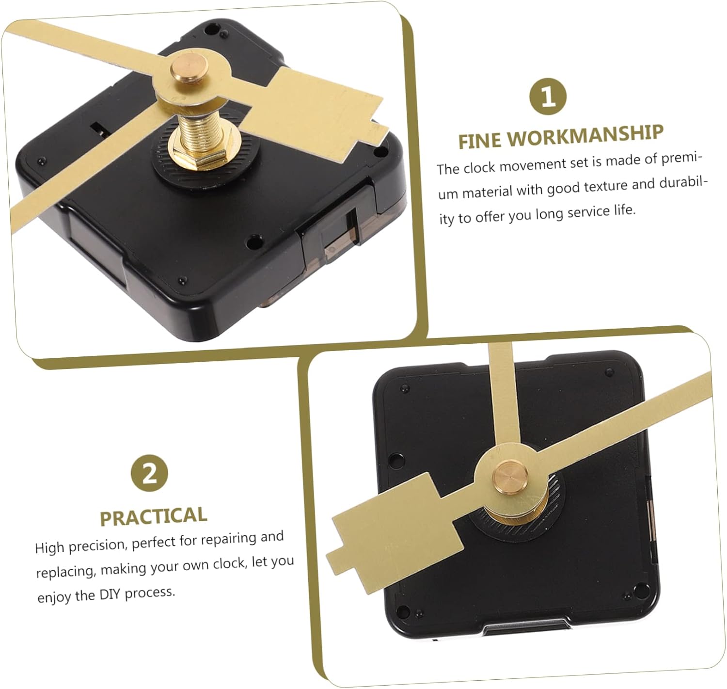 DOITOOL 5 Sets Wall Clock Movement Silent Wall Clock DIY Kits Clock Parts Mute Clock Replacement Clock Movement Replacement Wall Clock Kit Clock Mechanism Kit Clock Supply Clock Repair Kit